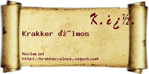 Krakker Álmos névjegykártya